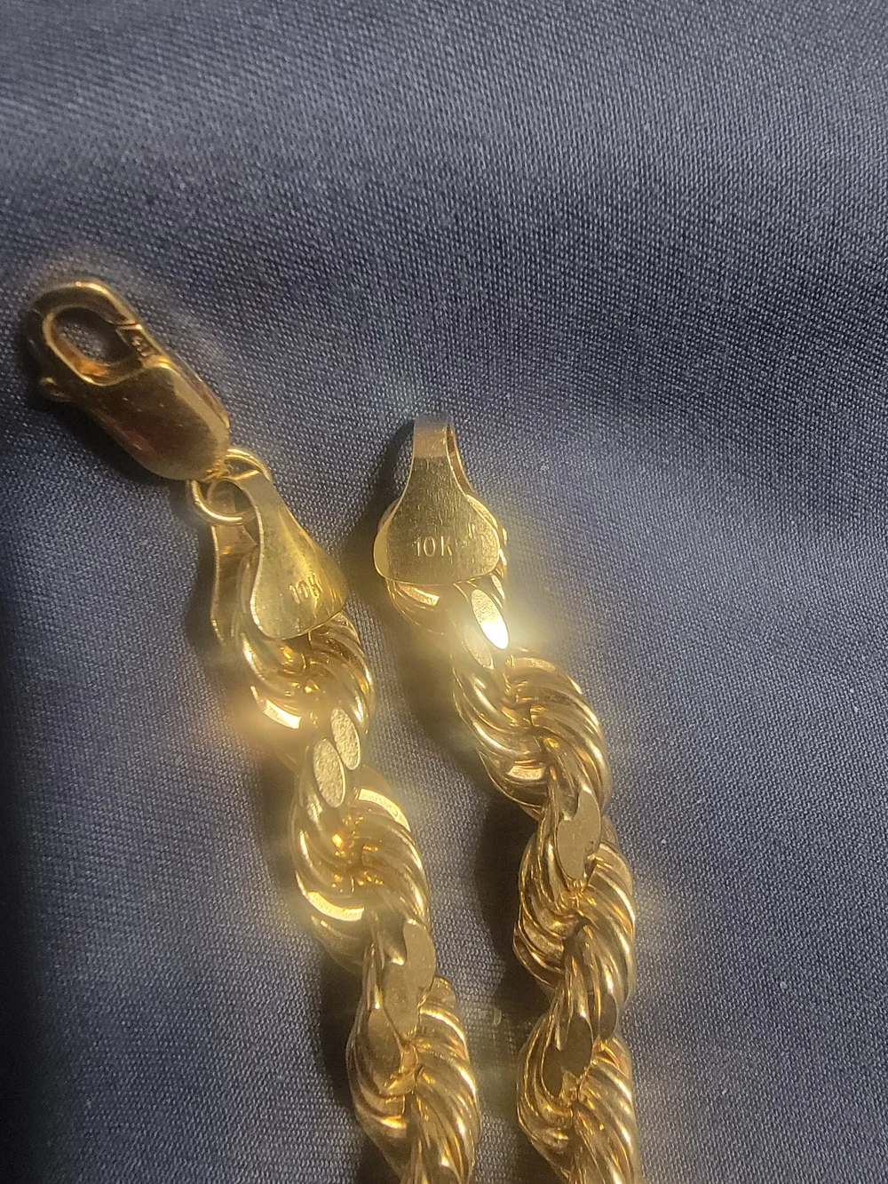 Beautiful Solid 10k Gold Rope Chain 9mm 24inch 66 Grams Necklace